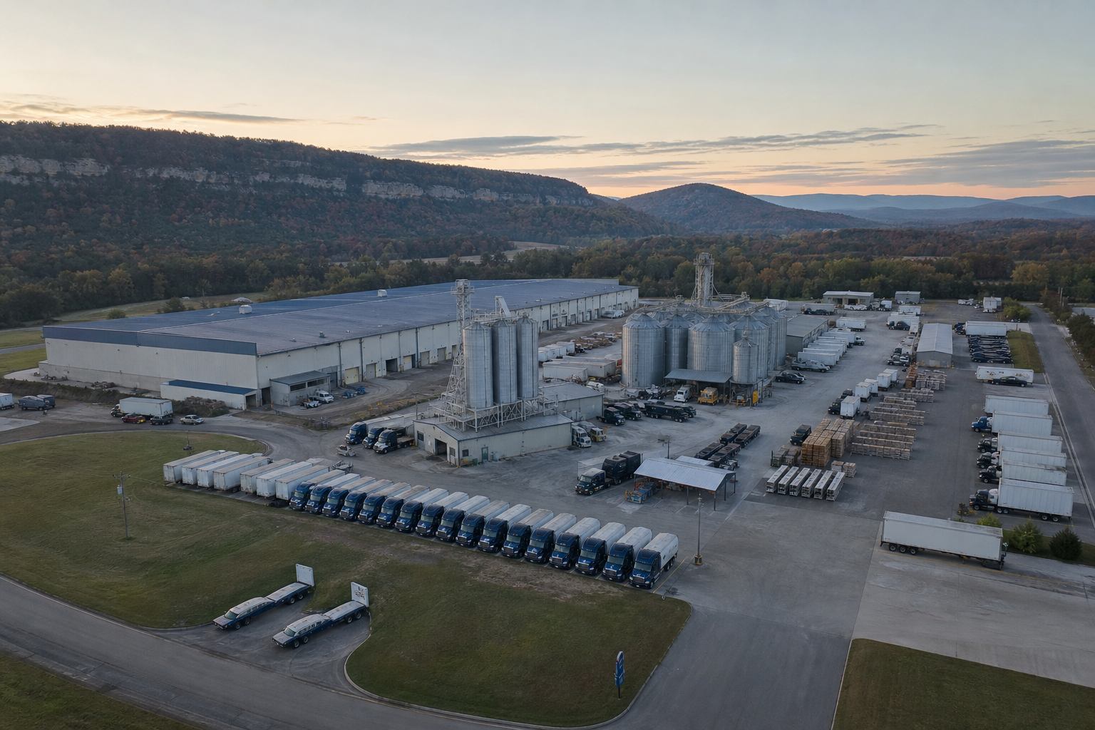 BenTransport logistics fleet and command facility in Jasper, TN